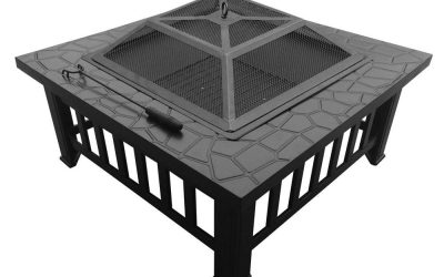 2-in-1 Fire Pit BBQ 81 x 81cm
