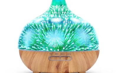 400ml 4-in-1 Aromatherapy Oil Diffuser Glass Fireworks