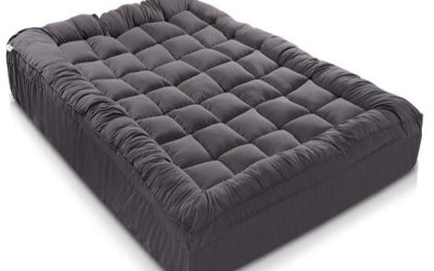 Bamboo Pillowtop Mattress Topper Charcoal Double
