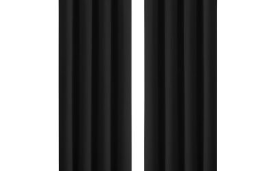 Blockout Curtains Eyelet Matte Black