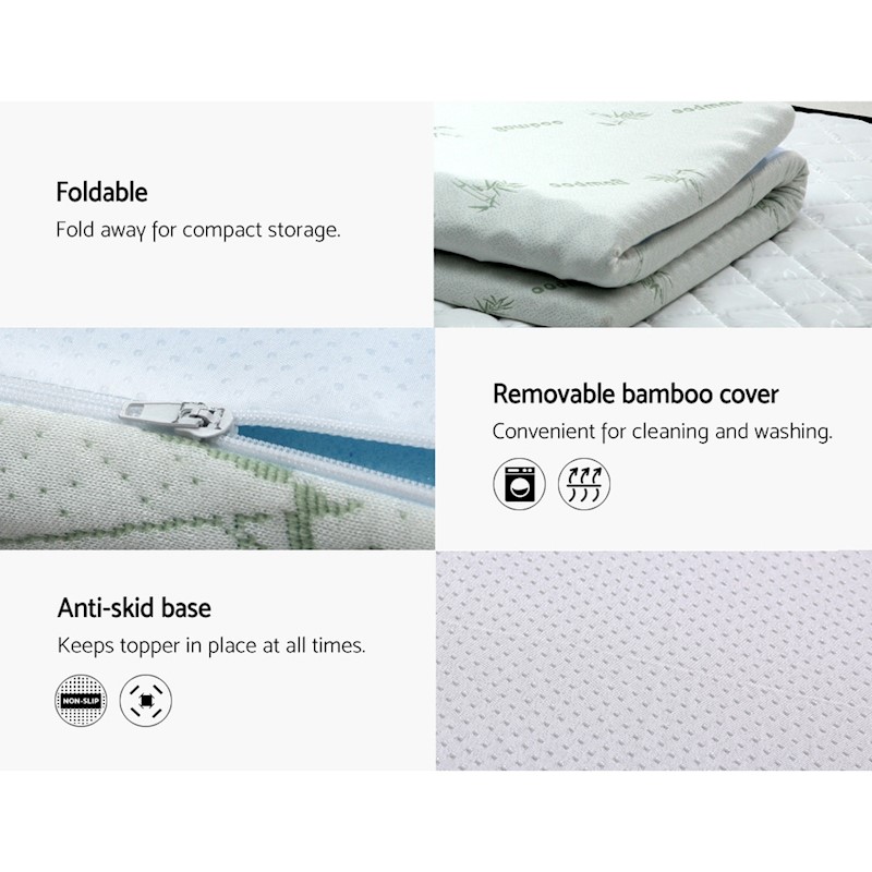 Cool Gel Memory Foam Mattress Topper Double - Image 5