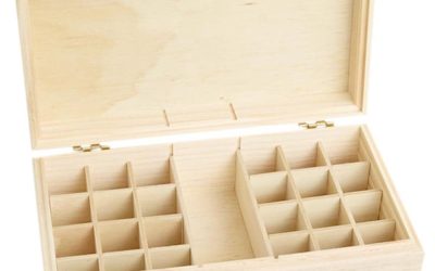 Aromatherapy Essential Oil Box Wooden 25 Slots