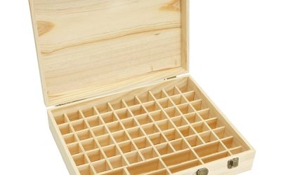 Aromatherapy Essential Oil Box Wooden 70 Slots