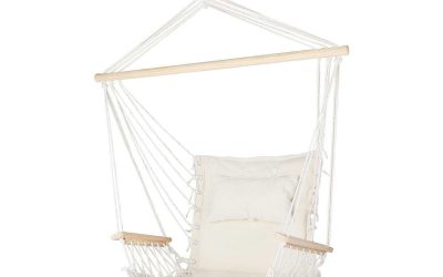 Hammock Swing Chair Deluxe With Armrest Cream
