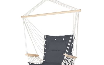 Hammock Swing Chair Deluxe With Armrest Grey