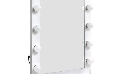 Hollywood Mirror Glamour LED Mirror 12 Bulb Standing Mirror White 50 x 60cm