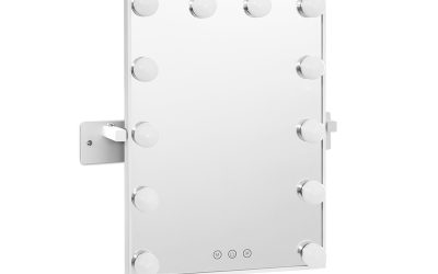 Hollywood Mirror Glamour LED Mirror 12 Bulb Wall Mountable 30 x 40cm