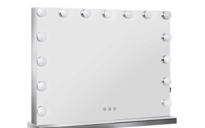 Hollywood Mirror Glamour LED Mirror 15 Bulb Standing Mirror Frameless 58 x 46cm