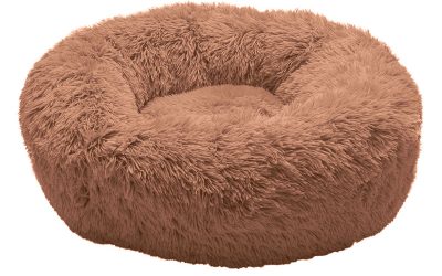 Pet Dog Cat Bed Donut Brown