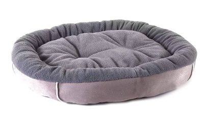 Pet Dog Cat Bed Donut Plush Grey