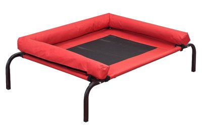 Pet Dog Cat Bed Trampoline Hammock Red