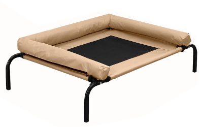 Pet Dog Cat Bed Trampoline Hammock Tan