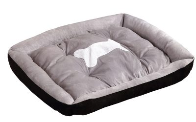 Pet Dog Cat Bed Warm Fleece Deluxe Black