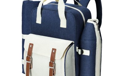 Picnic Bag 4 Person Alfresco Blue & White