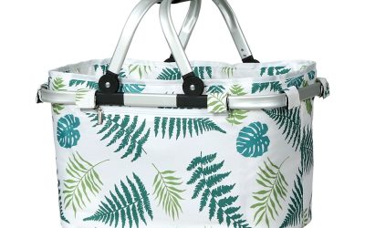 Picnic Hamper Shopping Basket Leaves