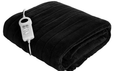 Fleece Electric Throw Rug Charcoal