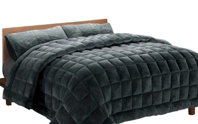 Quilt Faux Mink 500gsm Charcoal