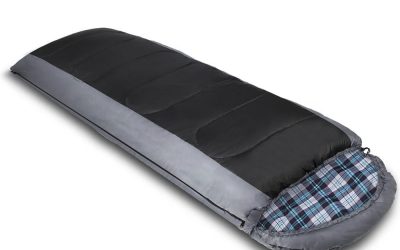 Adults Sleeping Bag Single 190T Thermal Black