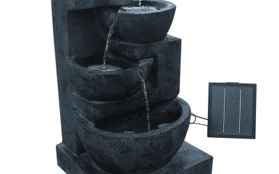 Solar Fountain 4 Tier Blue