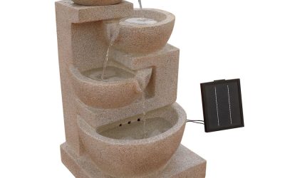 Solar Fountain 4 Tier Beige