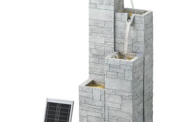 Solar Fountain 4 Tier Stone