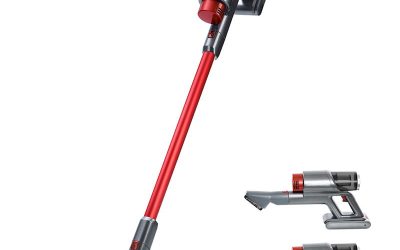 Vacuum Cleaner 150W Stick Cordless Bagless 2 Speed Red & Grey