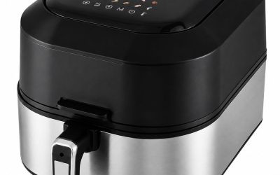 5.5L Air Fryer 1500W Grill Combo Black & Silver