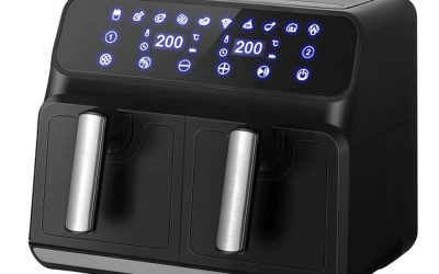 8L Air Fryer 1700W Dual Zone Black