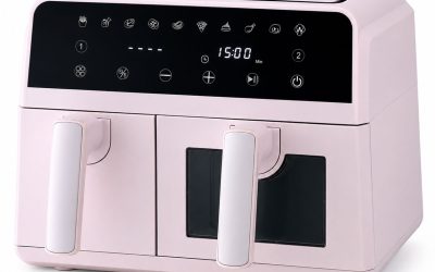 9L Air Fryer 2600W Dual Zone Pink
