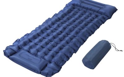 Air Bed 9cm Self Inflating Camping Blue Single
