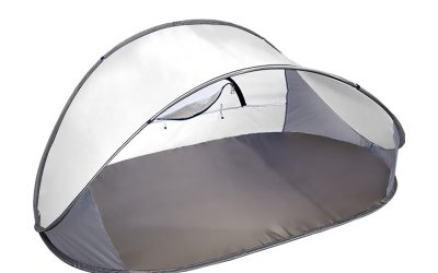 Beach Tent Pop Up Foldable 4 Person Grey