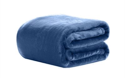 Blanket Faux Mink Navy Blue