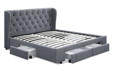 Fabric Bed Frame Mila Grey