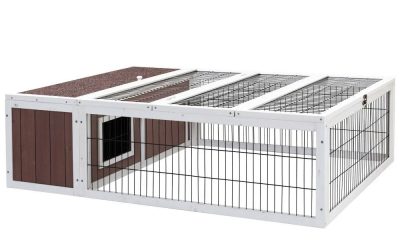 Rabbit Bunny Chicken Chook Coop House 124cm