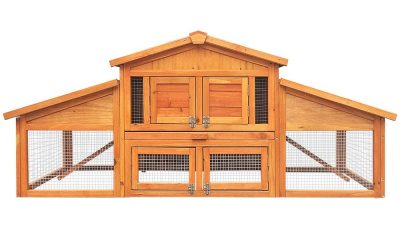 Rabbit Bunny Chicken Chook Coop House 169cm