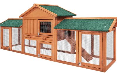 Rabbit Bunny Chicken Chook Coop House 220cm