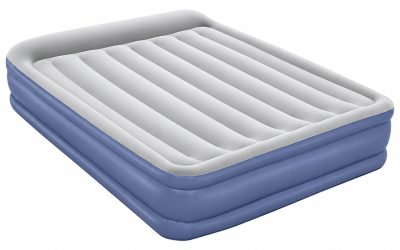 Air Bed 61cm Blue with Built-in Pump Queen
