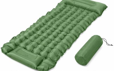 Air Bed 9cm Self Inflating Camping Green Single