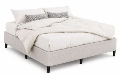 Fabric Bed Base Mason Grey