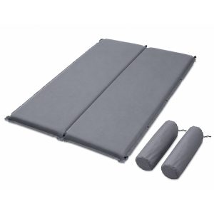 Self Inflating Camping Mattress 9.5cm Grey Double